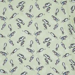 Miu Miu Yellow Bottle Printed Silk Top M