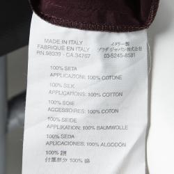 Miu Miu Burgundy Silk Tie Detail Ruffled Skirt M