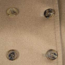 Miu Miu Brown Camel Skin Double Breasted Long Coat M