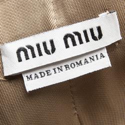 Miu Miu Brown Camel Skin Double Breasted Long Coat M