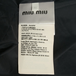 Pre Owned جاكيت ميوميو دون تقني صناعي بلون أزرق بحري مقاس صغير جدًا