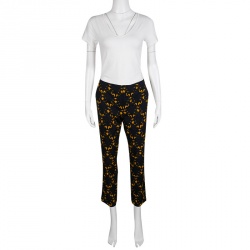 Miu Miu Multicolor Printed Wool Tapered Pants S