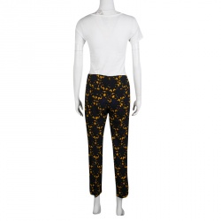 Miu Miu Multicolor Printed Wool Tapered Pants S