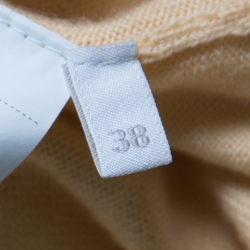 Miu Miu Beige Wool Embellished Cropped Sweater S