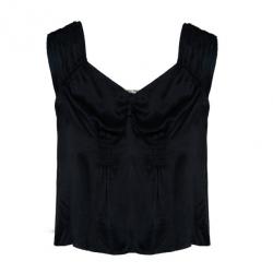 Miu Miu Sleeveless Ruched Top L