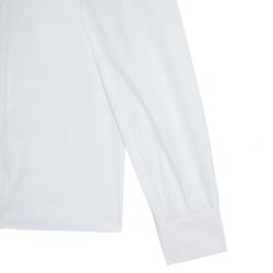 Miu Miu Blue Sequined Collar White Poplin Shirt L