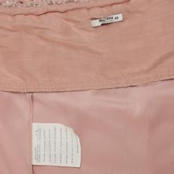 Miu Miu Pink Lace and Wool Skirt S