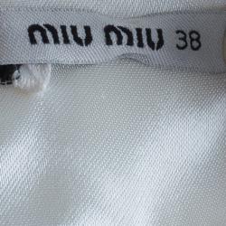 Miu Miu Satin Pleated Colorblock Belted Dress S