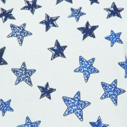 Pre Owned Miu Miu White Stars Print Cotton Blend Crew Neck T-Shirt L