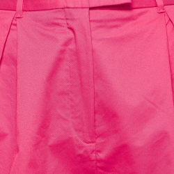 Miu Miu Pink Cotton Pleated Shorts S