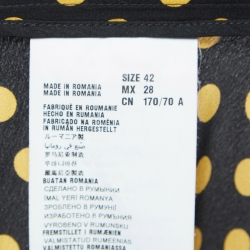 Miu Miu Black Dotted Silk Lace Trimmed Midi Skirt M