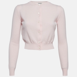 Miu Miu Pink Cashmere Cardigan S