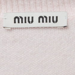 Miu Miu Pink Cashmere Cardigan S