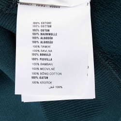Miu Miu Green Logo Print Cotton Cropped Sweatshirt S