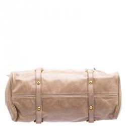 Miu Miu Beige Leather Bow Tote