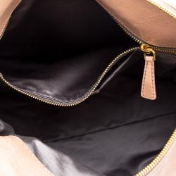 Miu Miu Beige Leather Bow Tote