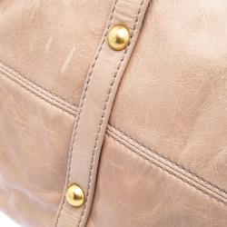 Miu Miu Beige Leather Bow Tote