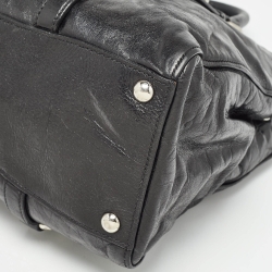 مملوكة مسبقًا Miu Miu Black Vitello Shine Leather Tote