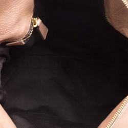 Miu Miu Beige Leather Bow Top Handle Bag