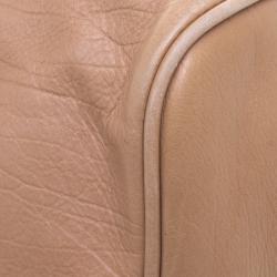 Miu Miu Beige Leather Bow Top Handle Bag