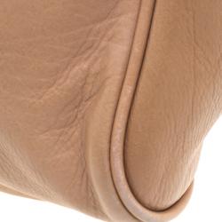Miu Miu Beige Leather Bow Top Handle Bag