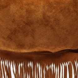Miu Miu Brown Suede Fringed Shoulder Bag