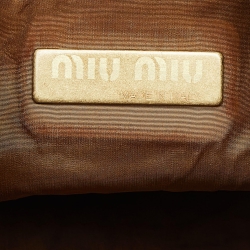 Miu Miu Brown Suede Fringed Shoulder Bag