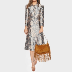 Miu Miu Brown Suede Fringed Shoulder Bag