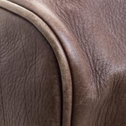 Miu Miu Dark Beige Leather Bow Top Handle Bag