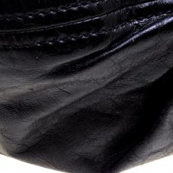 Pre Owned حقيبة ميو ميو جلد أسود بيد علوية