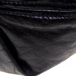 Pre Owned حقيبة ميو ميو جلد أسود بيد علوية