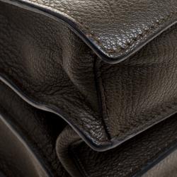 مملوكة مسبقًا Miu Miu Military Green Leather Medium Madras Tote