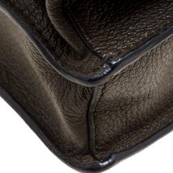 مملوكة مسبقًا Miu Miu Military Green Leather Medium Madras Tote