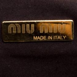 Pre Owned Miu Miu Brown Embossed Leather Double Zip Tote