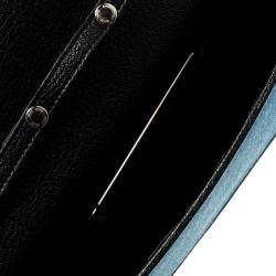 Pre Owned Miu Miu Blue Denim with Northern Raccoon Fur Charm Crossbody Bag
