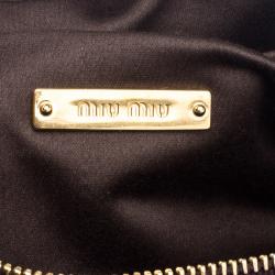 Pre Owned Miu Miu Burgundy Matelasse Vitello Lux Leather Shoulder Bag