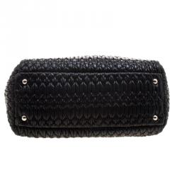 Pre Owned حقيبة ميو ميو جلد نابا ماتيلاس سوداء كريستال