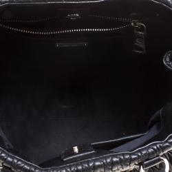 Pre Owned حقيبة ميو ميو جلد نابا ماتيلاس سوداء كريستال