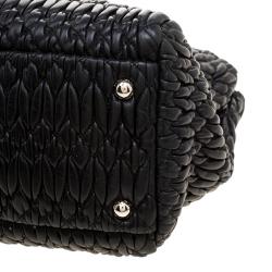 Pre Owned حقيبة ميو ميو جلد نابا ماتيلاس سوداء كريستال