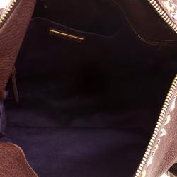 Miu Miu BrownLeather Bow Studded Tote