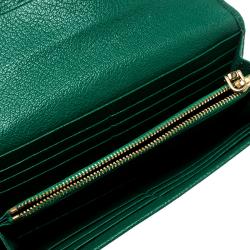Miu Miu Green Leather Continental Wallet