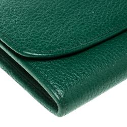 Miu Miu Green Leather Continental Wallet