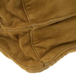 Pre Owned Miu Miu Brown Suede Matelasse Clutch