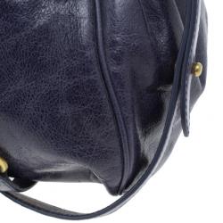 Pre Owned Miu Miu Purple Leather Bow Satchel