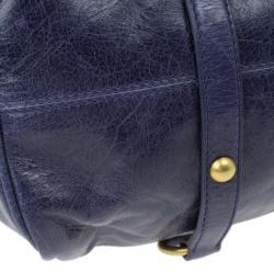 Pre Owned Miu Miu Purple Leather Bow Satchel