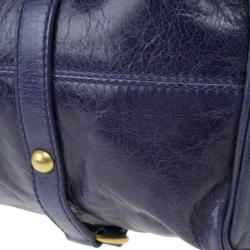 Pre Owned Miu Miu Purple Leather Bow Satchel