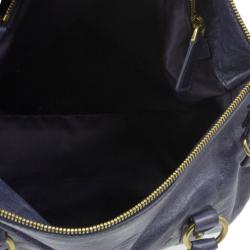 Pre Owned Miu Miu Purple Leather Bow Satchel