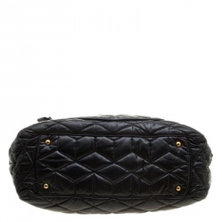 Miu Miu Black Matelasse Leather Satchel