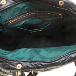 Miu Miu Black Matelasse Leather Satchel