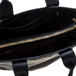 Miu Miu Dark Brown/Black Leather Caribou Top Handle Bag